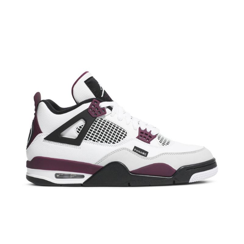 Air Jordan 4 Paris Saint-germain Retro Hvid Grå Sort Bordeaux Sko Herre