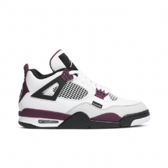 Air Jordan 4 Paris Saint-germain Retro Hvid Grå Sort Bordeaux Sko Herre