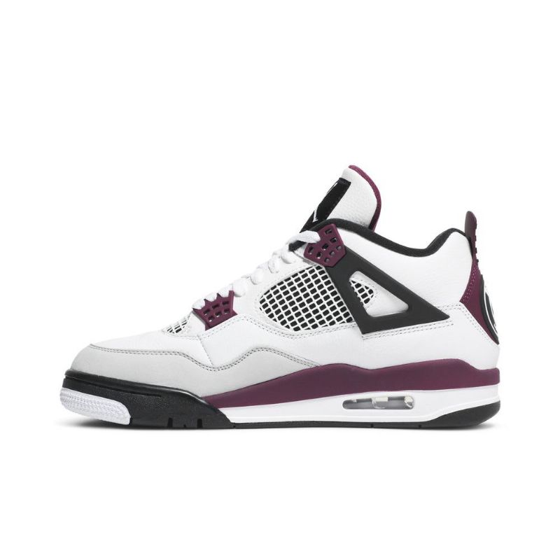 Air Jordan 4 Paris Saint-germain Retro Hvid Grå Sort Bordeaux Sko Herre