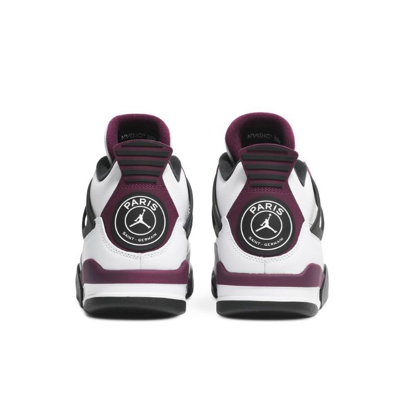 Air Jordan 4 Paris Saint-germain Retro Hvid Grå Sort Bordeaux Sko Herre