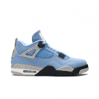 Air Jordan 4 Retro Blå Grå Sort Hvid Sko Herre