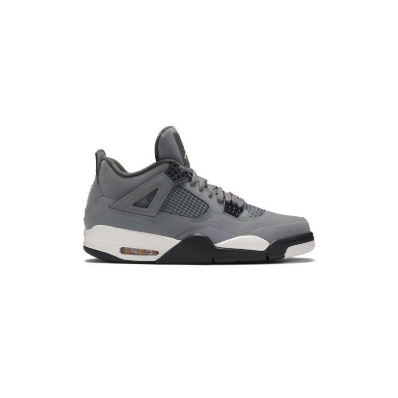 Air Jordan 4 Retro Grå Hvid Sort Sko Herre