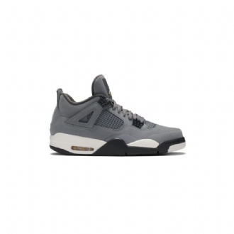 Air Jordan 4 Retro Grå Hvid Sort Sko Herre
