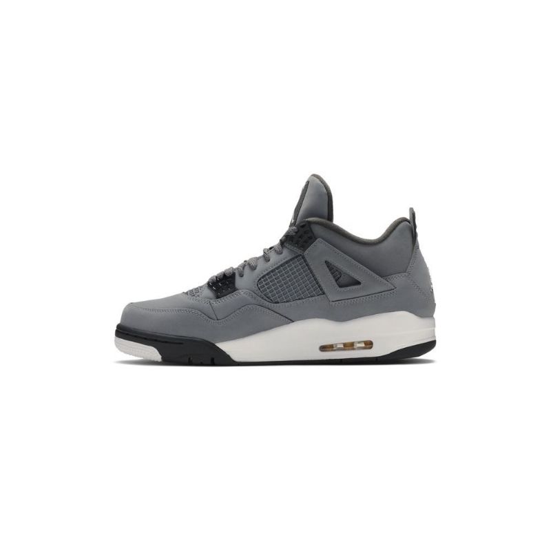 Air Jordan 4 Retro Grå Hvid Sort Sko Herre