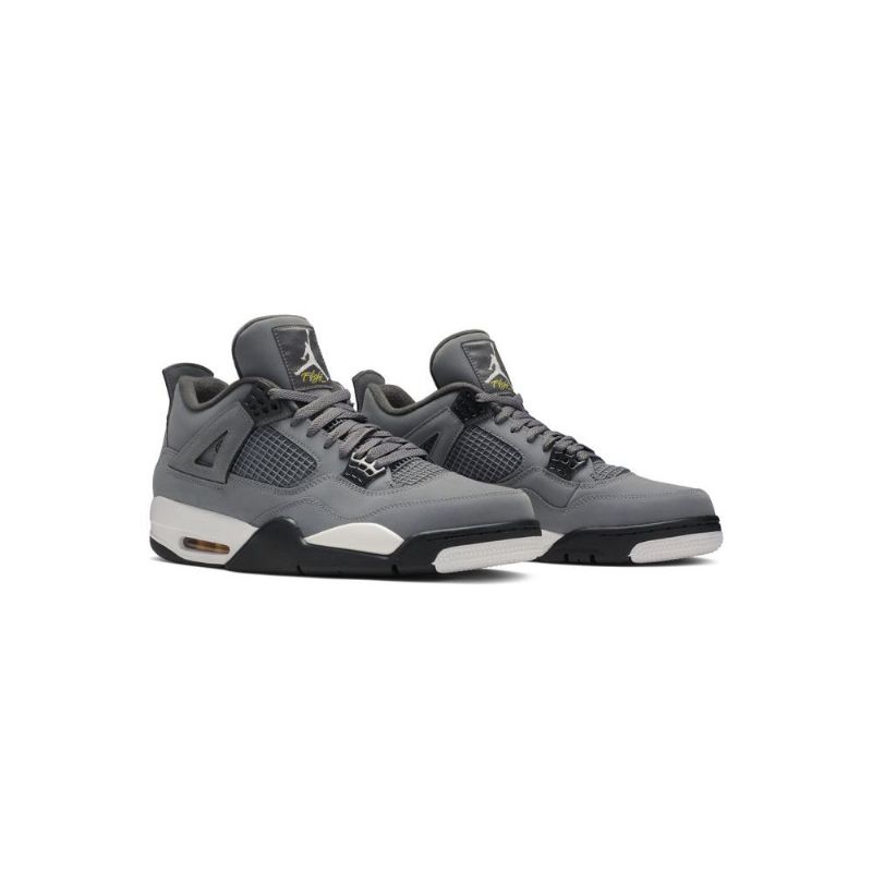 Air Jordan 4 Retro Grå Hvid Sort Sko Herre