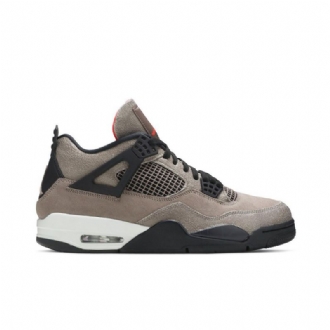 Air Jordan 4 Retro Grå Sort Rød Sko Herre