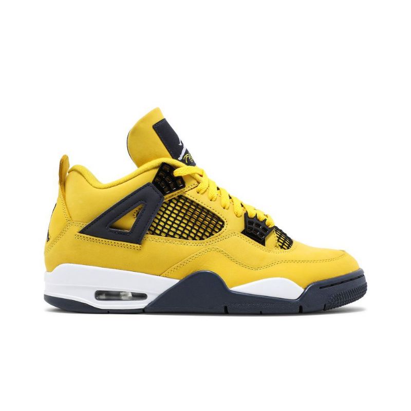 Air Jordan 4 Retro Gul Marineblå Sko Herre