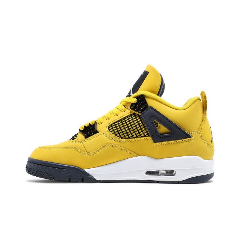 Air Jordan 4 Retro Gul Marineblå Sko Herre