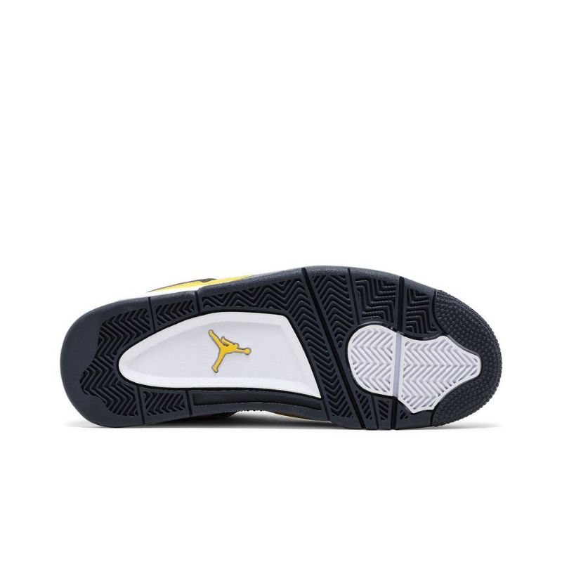 Air Jordan 4 Retro Gul Marineblå Sko Herre