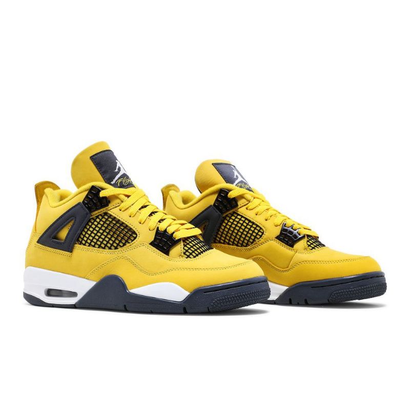 Air Jordan 4 Retro Gul Marineblå Sko Herre