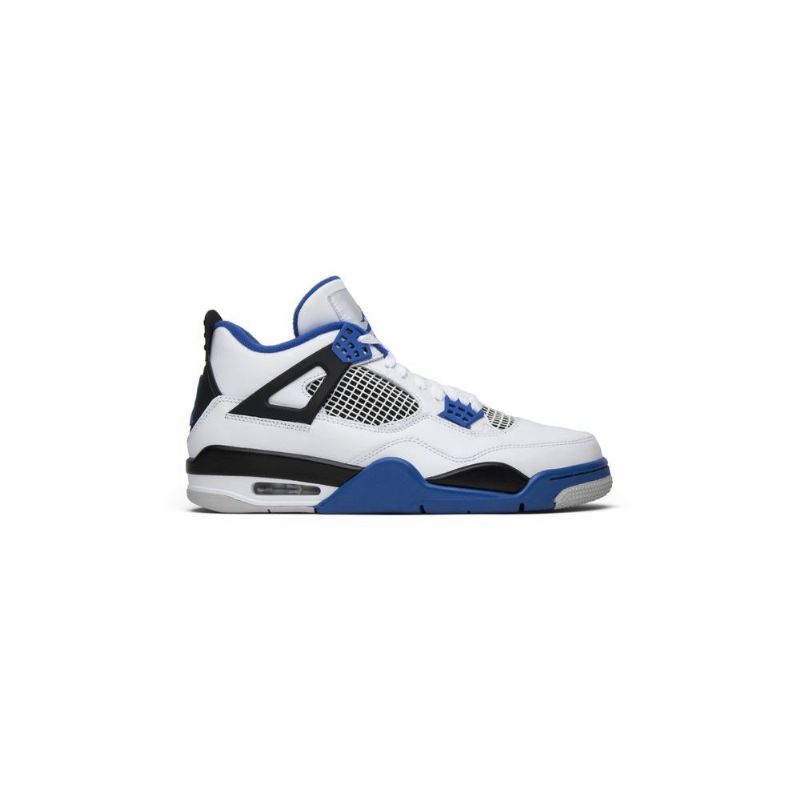 Air Jordan 4 Retro Hvid Blå Sort Sko Herre