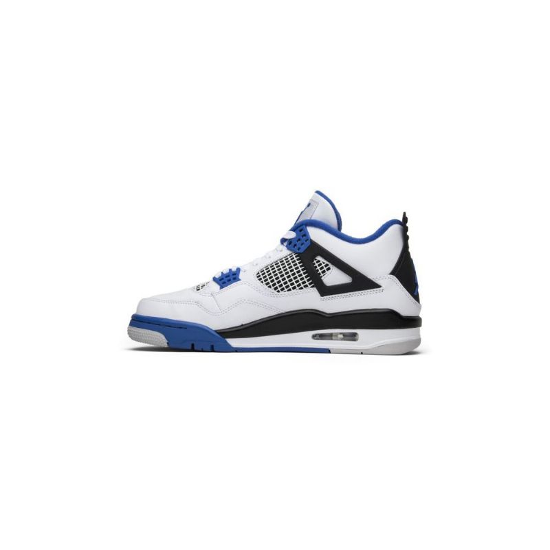 Air Jordan 4 Retro Hvid Blå Sort Sko Herre