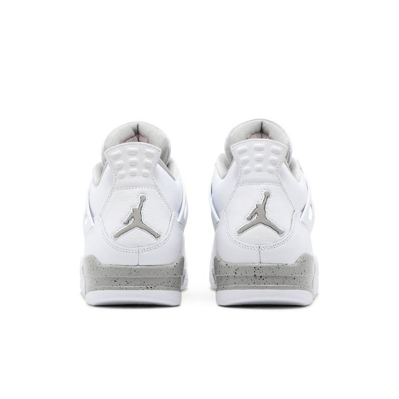 Air Jordan 4 Retro Hvid Grå Rød Sko Herre