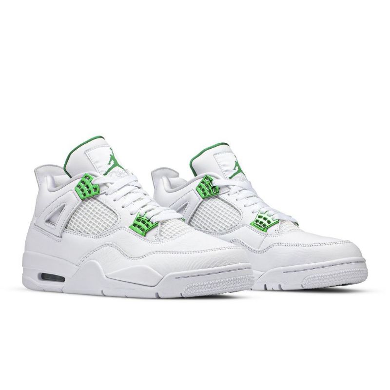 Air Jordan 4 Retro Hvid Grøn Sko Herre