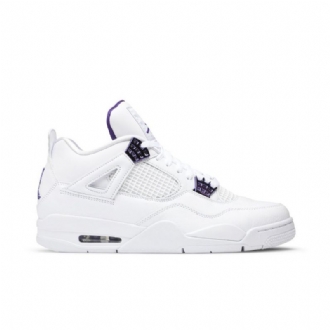 Air Jordan 4 Retro Hvid Lilla Sko Herre
