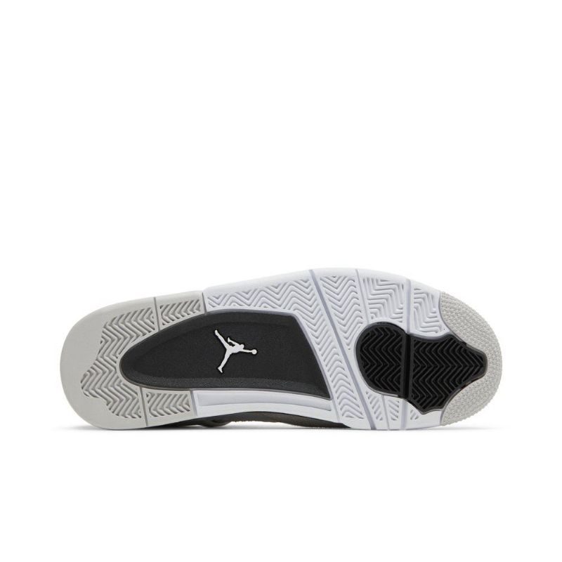 Air Jordan 4 Retro Hvid Sort Grå Sko Herre