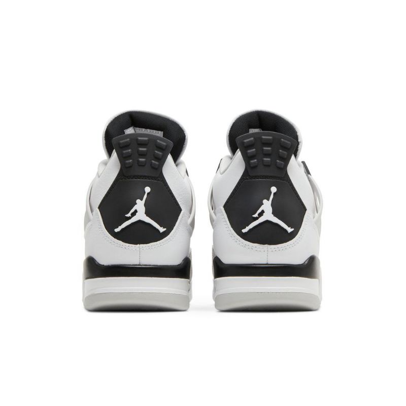 Air Jordan 4 Retro Hvid Sort Grå Sko Herre