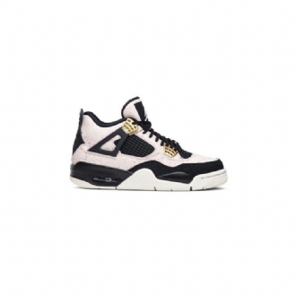 Air Jordan 4 Retro Lyserød Sort Guld Sko Dame