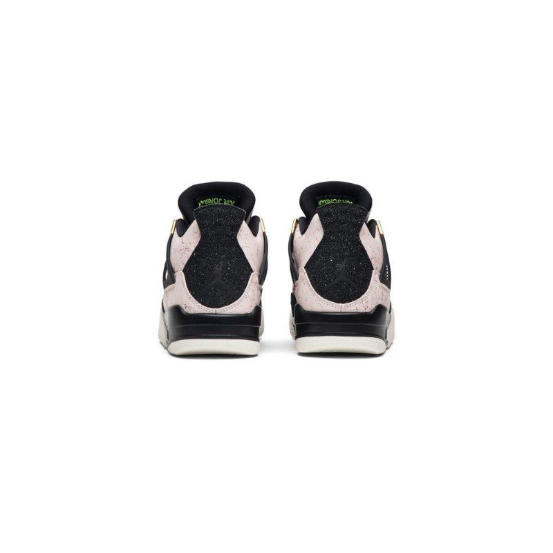 Air Jordan 4 Retro Lyserød Sort Guld Sko Dame