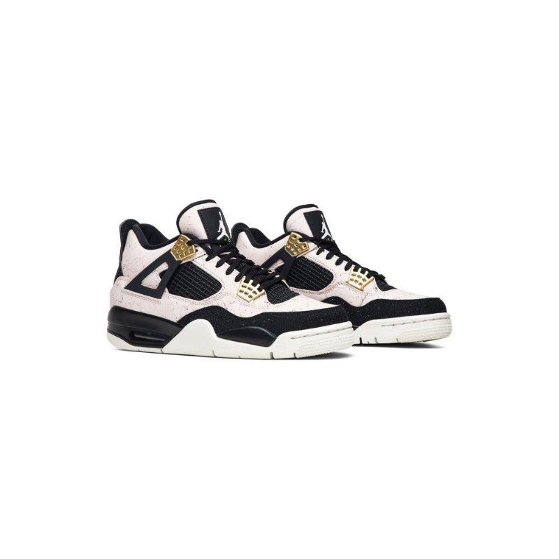 Air Jordan 4 Retro Lyserød Sort Guld Sko Dame