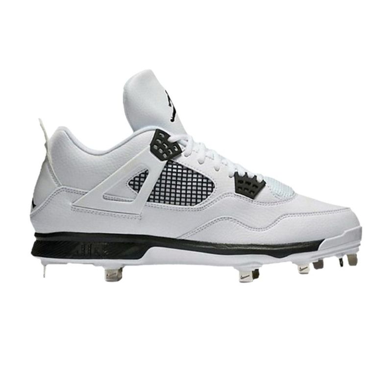Air Jordan 4 Retro Metal Hvid Sort Sko Herre