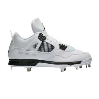 Air Jordan 4 Retro Metal Hvid Sort Sko Herre