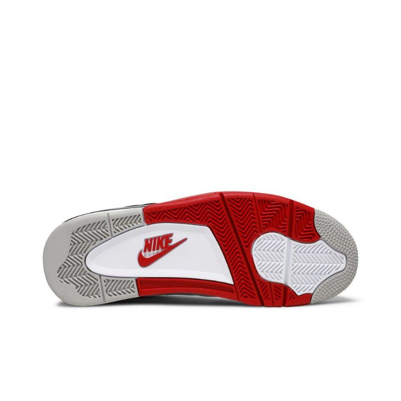Air Jordan 4 Retro Og Hvid Sort Rød Sko Herre