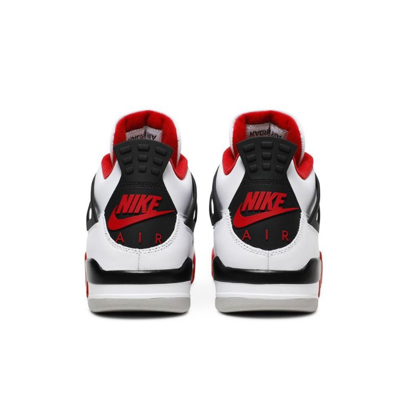 Air Jordan 4 Retro Og Hvid Sort Rød Sko Herre