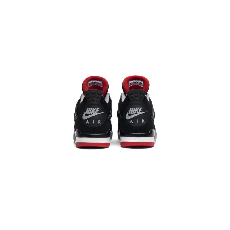 Air Jordan 4 Retro Og Sort Grå Rød Hvid Sko Herre