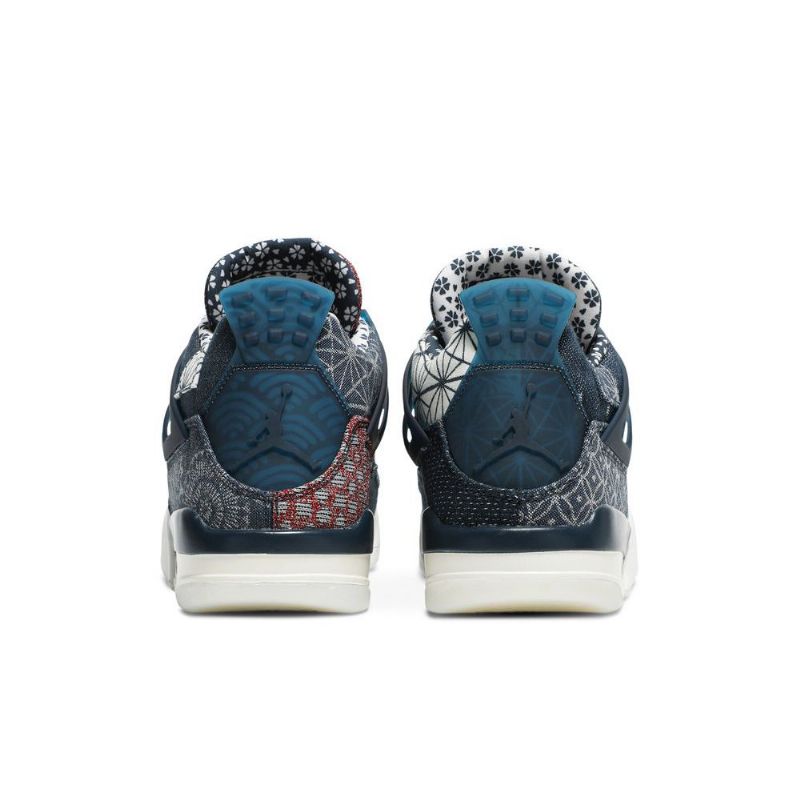 Air Jordan 4 Retro Se Grå Marineblå Hvid Rød Sko Herre
