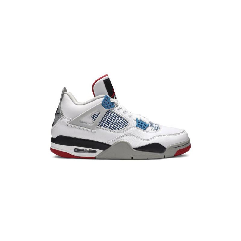 Air Jordan 4 Retro Se Hvid Blå Rød Grå Sko Herre