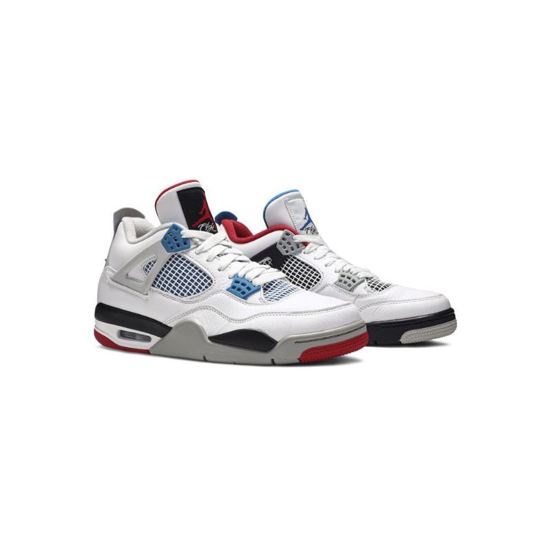 Air Jordan 4 Retro Se Hvid Blå Rød Grå Sko Herre