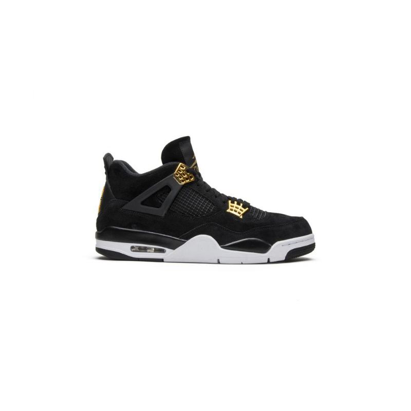 Air Jordan 4 Retro Sort Guld Hvid Sko Herre