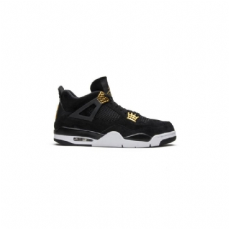 Air Jordan 4 Retro Sort Guld Hvid Sko Herre