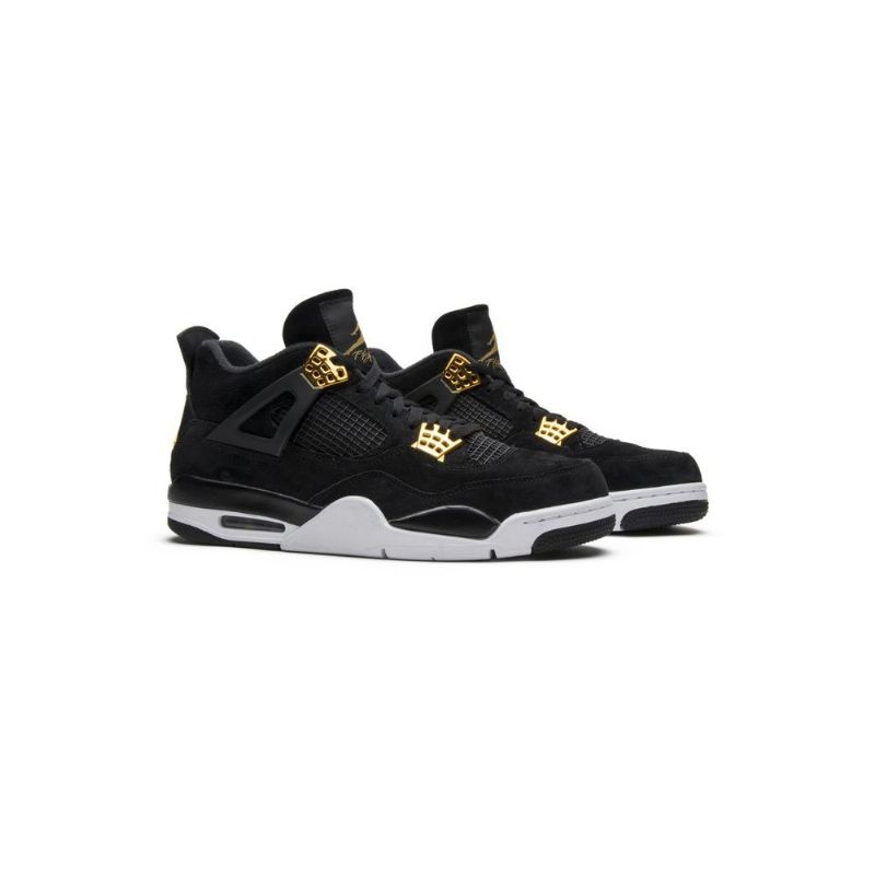 Air Jordan 4 Retro Sort Guld Hvid Sko Herre