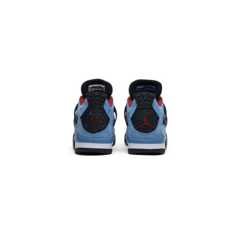 Air Jordan 4 Travis Scott Retro Blå Sort Bordeaux Sko Herre