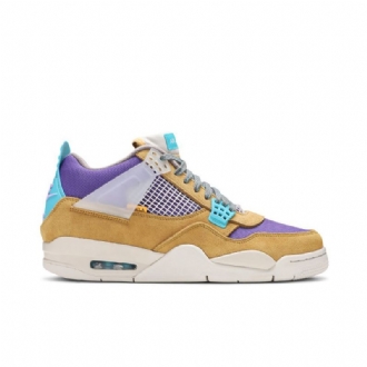 Air Jordan 4 Union La Retro Brun Lilla Turkis Sko Herre