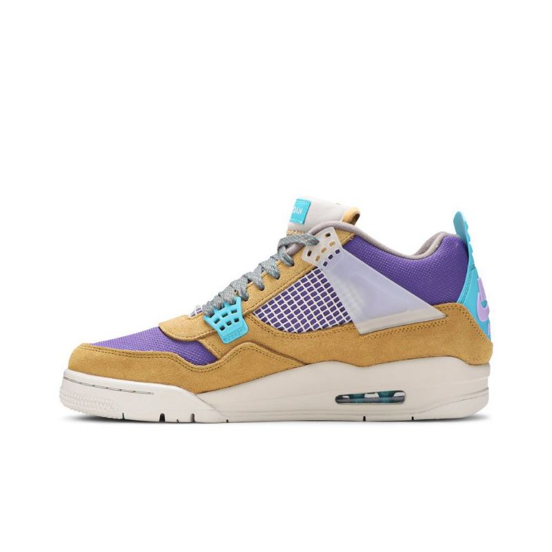 Air Jordan 4 Union La Retro Brun Lilla Turkis Sko Herre