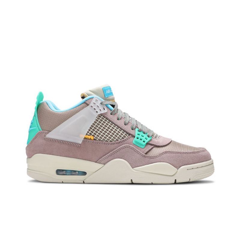 Air Jordan 4 Union La Retro Grå Turkis Blå Sko Herre