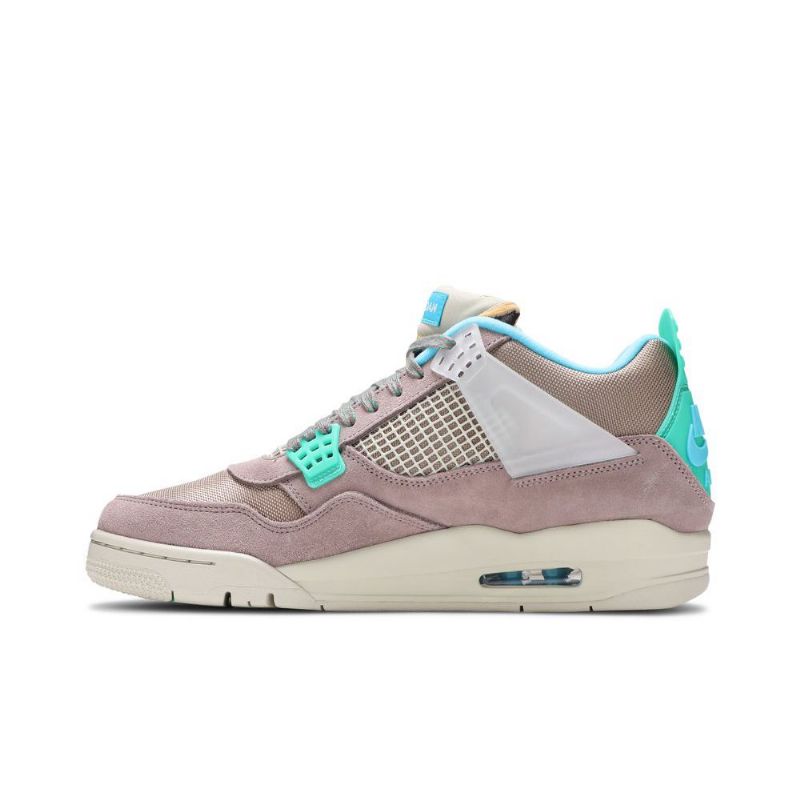 Air Jordan 4 Union La Retro Grå Turkis Blå Sko Herre