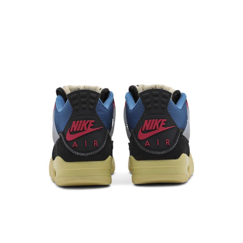 Air Jordan 4 Union La Retro Sort Blå Grå Rød Sko Herre