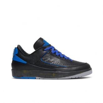 Air Jordan 2 Off-hvid Retro Low Sp Sort Blå Grå Sko Herre
