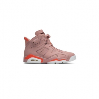 Air Jordan 6 Aleali May Retro Lyserød Rød Sko Dame