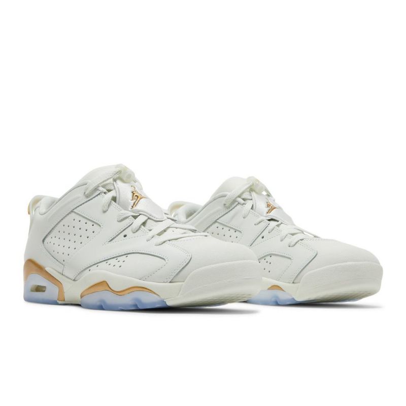 Air Jordan 6 Low Hvid Guld Sko Herre