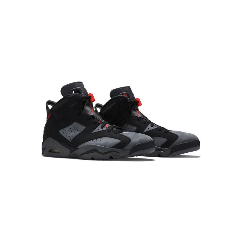 Air Jordan 6 Paris Saint-germain Retro Grå Sort Rød Sko Herre