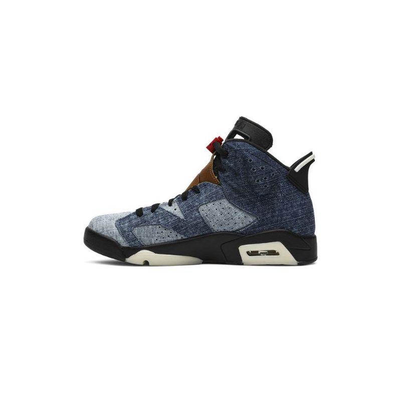 Air Jordan 6 Retro Blå Grå Brun Sko Herre