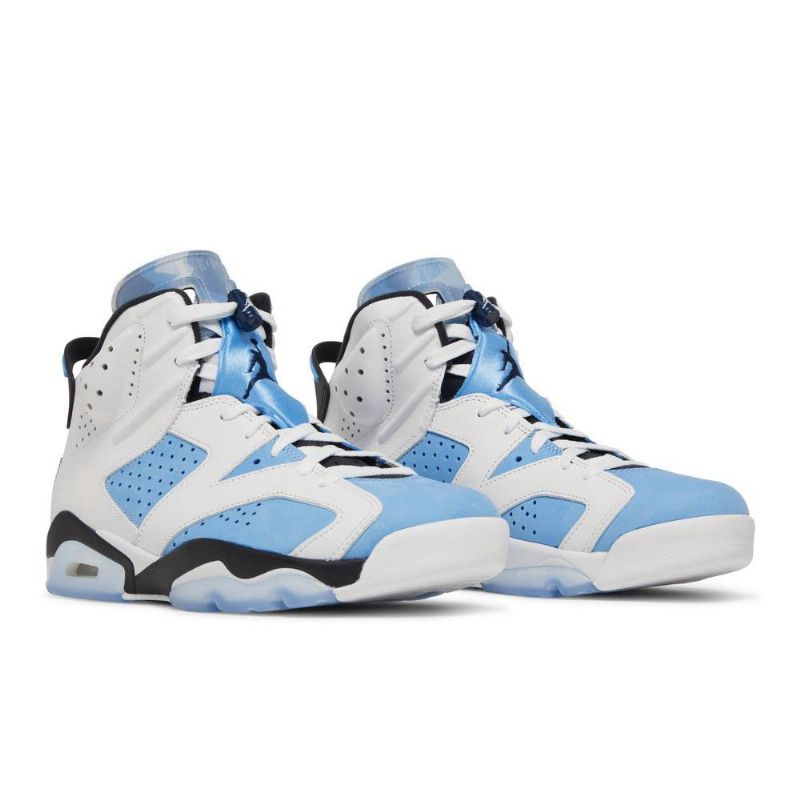 Air Jordan 6 Retro Blå Hvid Sort Sko Herre