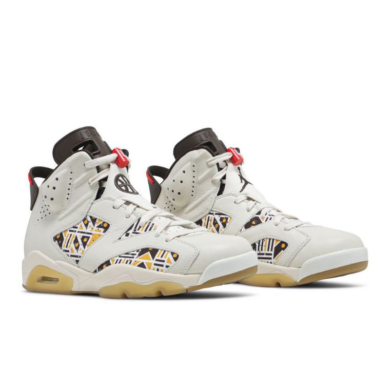 Air Jordan 6 Retro Hvid Brun Sort Sko Herre