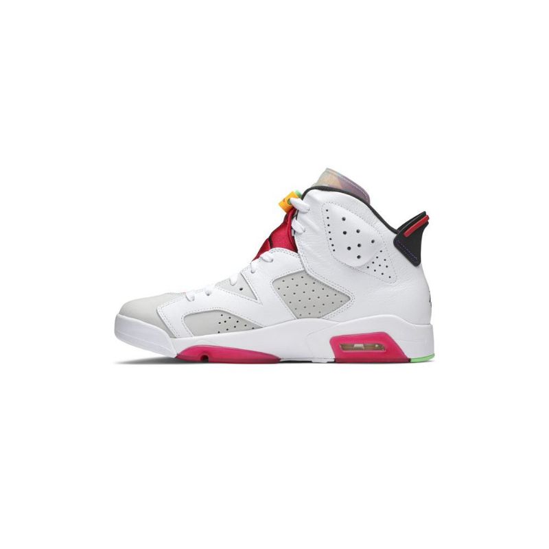 Air Jordan 6 Retro Hvid Grå Rød Sort Sko Herre