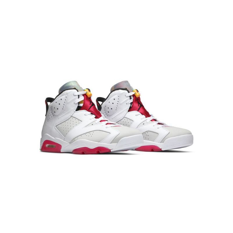 Air Jordan 6 Retro Hvid Grå Rød Sort Sko Herre